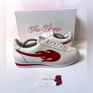 YG 4Hunnid The Flame Block Runner White/Red Shoes Size: 11 M